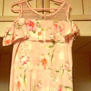 Girls pink cotton dress